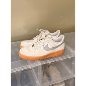 Nike Air Force One White, Gum, Grey Size 9.5